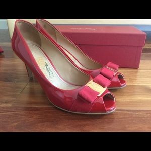 Salvatore Ferragamo red Vara heels
